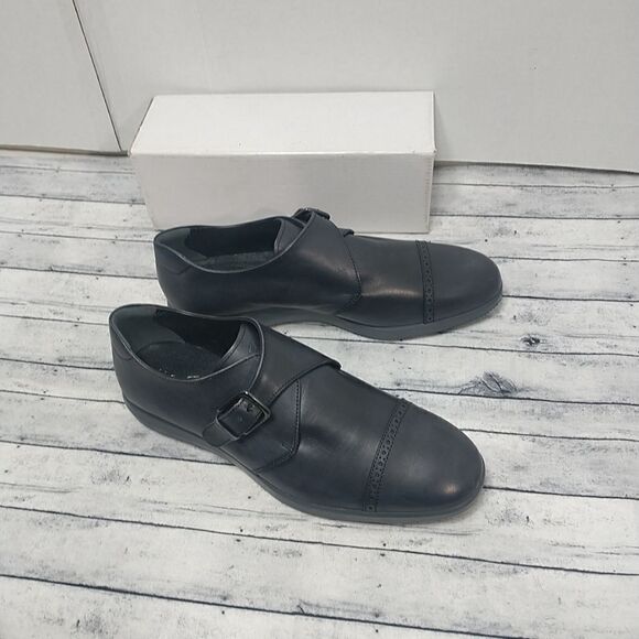 Hogan Single Monks Black Leather Mens Shoe Size UK 8.5 US 9.5 - Picture 9 of 10